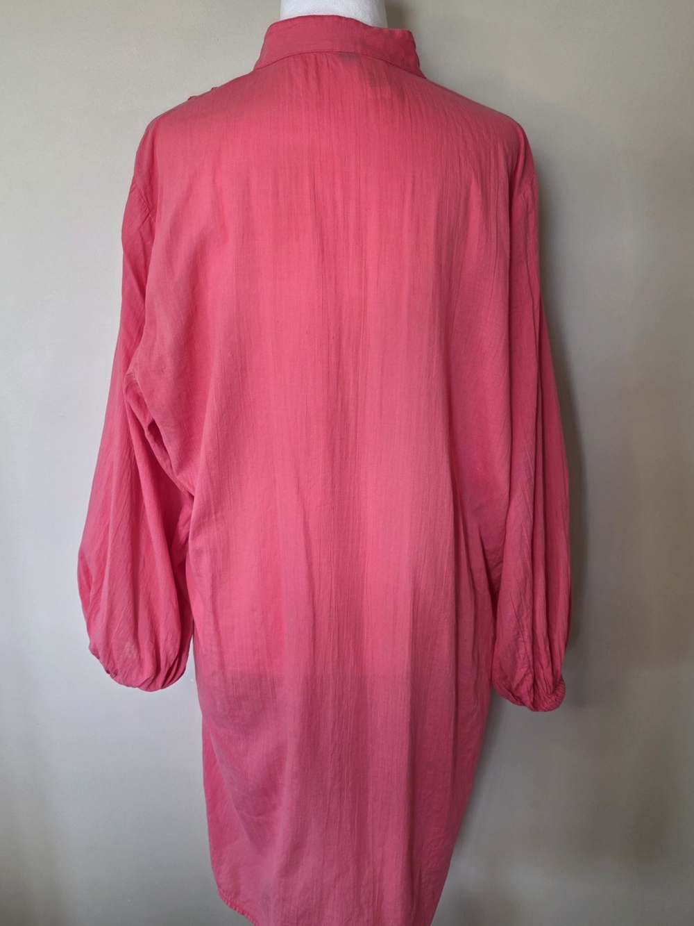 Lauren Ralph Lauren Pink 100% Cotton Pintuck Tunic Dress Size L - Picture 5 of 8